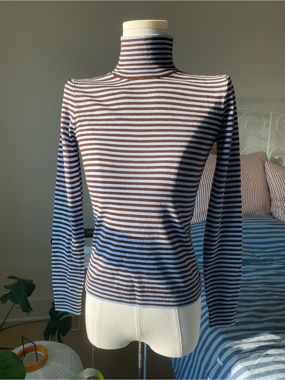 NWT J.Crew Carolyn turtleneck sweater in striped merino wool size XXS